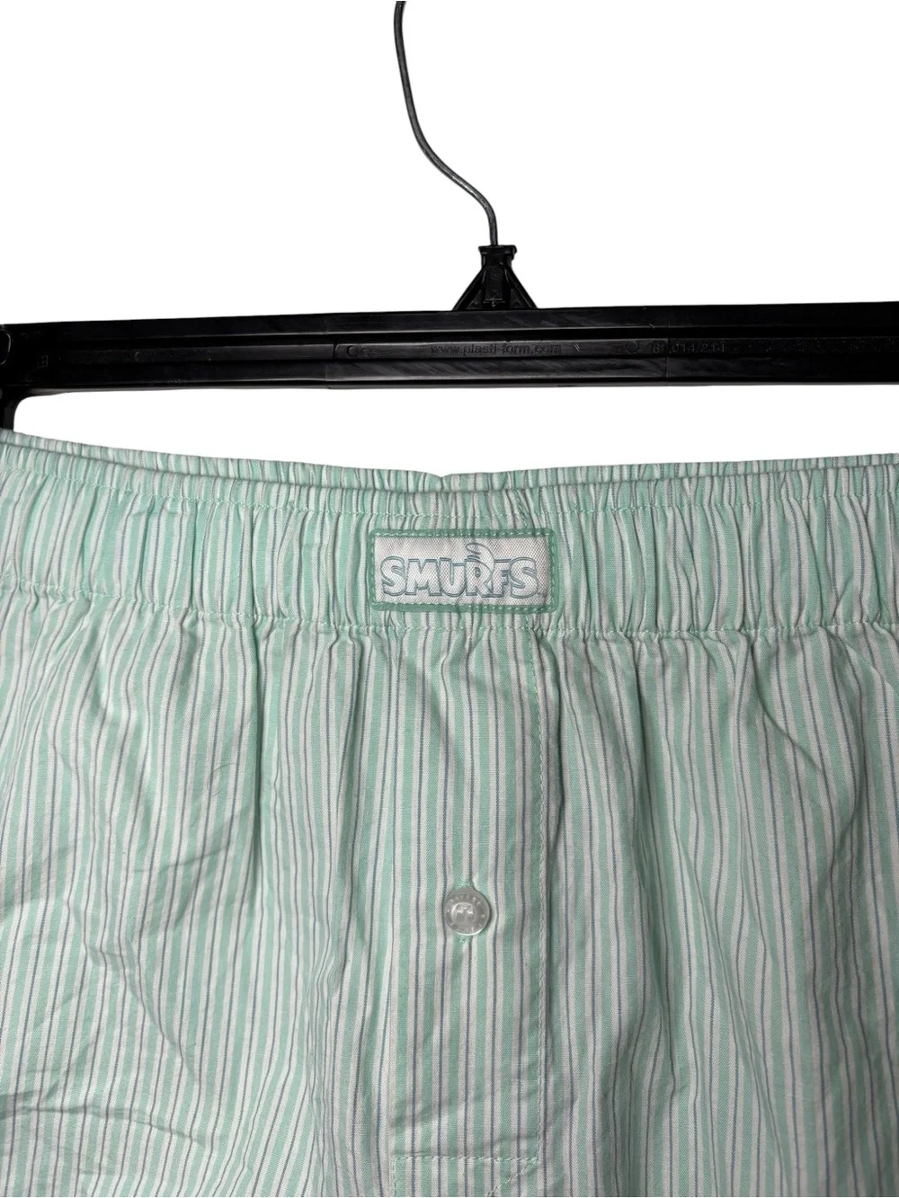Savage X Fenty x Smurfs Men’s Boxer Shorts Small NWT Striped Mint Green